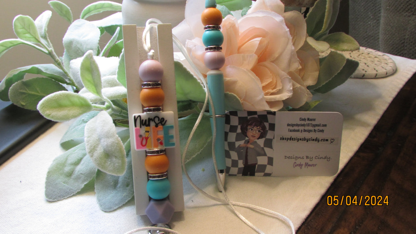 Lanyard and Pen Set/ Nurses Life