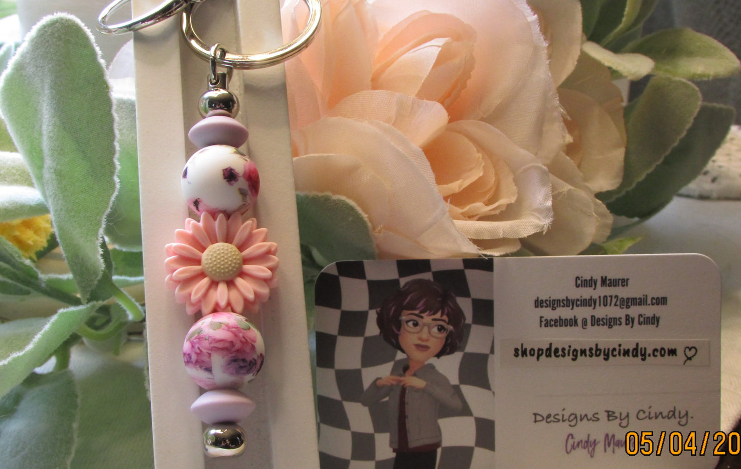 Keychain/ Pink Daisy